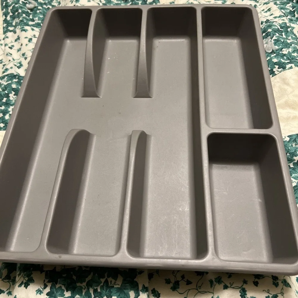 IKEA Flatware‎ Utensil Storage Drawer Divider Organizer Tray Gray Smacker 10x12